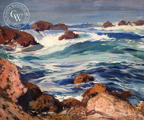 Emil Kosa Jr. - Seascape, an original California oil painting for sale, original California art for sale - CaliforniaWatercolor.com
