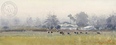 Los Osos Crowds, California art by Frank Eber. HD giclee art prints for sale at CaliforniaWatercolor.com - original California paintings, & premium giclee prints for sale