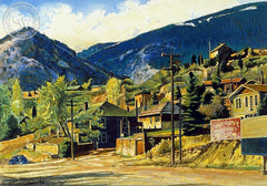Pine Cove Cottages, California art by Frank J. Gavencky. HD giclee art prints for sale at CaliforniaWatercolor.com - original California paintings, & premium giclee prints for sale