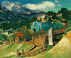 The Stairs, c. 1930s, California art by Frank J. Gavencky. HD giclee art prints for sale at CaliforniaWatercolor.com - original California paintings, & premium giclee prints for sale