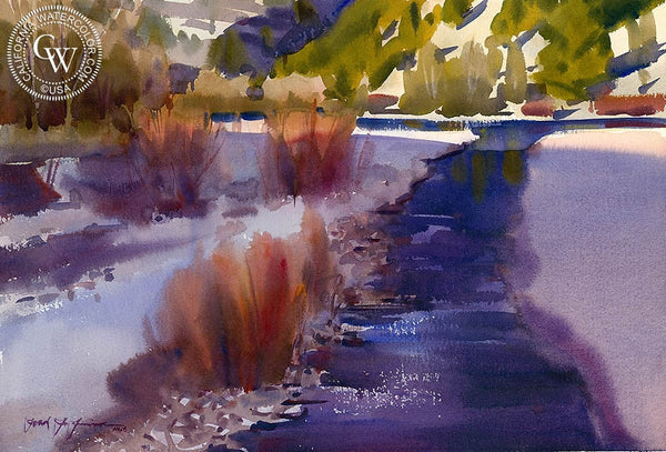 Anthracite Creek, California art by Frank LaLumia. HD giclee art prints for sale at CaliforniaWatercolor.com - original California paintings, & premium giclee prints for sale