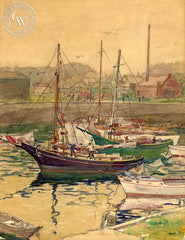 Frederic Whitaker - Rockport, 1933, California art, original California watercolor art for sale - CaliforniaWatercolor.com