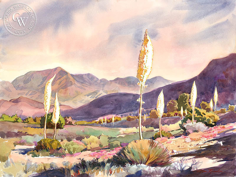 Acton Candles, watercolor painting by Glen Knowles  (American art). Fine art giclée print reproduction by California Watercolor for wall decor.