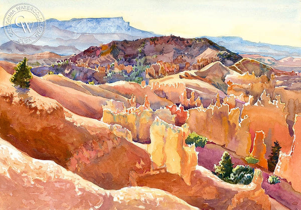 Bryce Canyon, California art by Glen Knowles. HD giclee art prints for sale at CaliforniaWatercolor.com - original California paintings, & premium giclee prints for sale