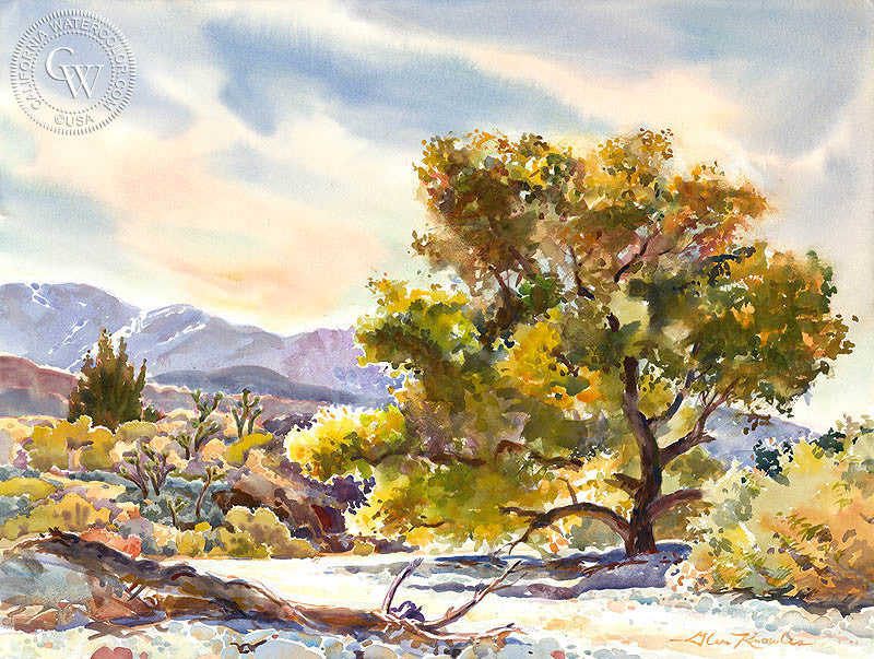 Late Fall, watercolor painting by Glen Knowles  (American art). Fine art giclée print reproduction by California Watercolor for wall decor.
