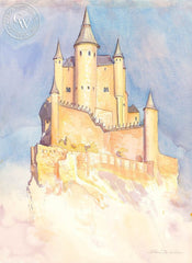 The Floating Alcazar, Seqouia, Spain, California art by Glen Knowles. HD giclee art prints for sale at CaliforniaWatercolor.com - original California paintings, & premium giclee prints for sale