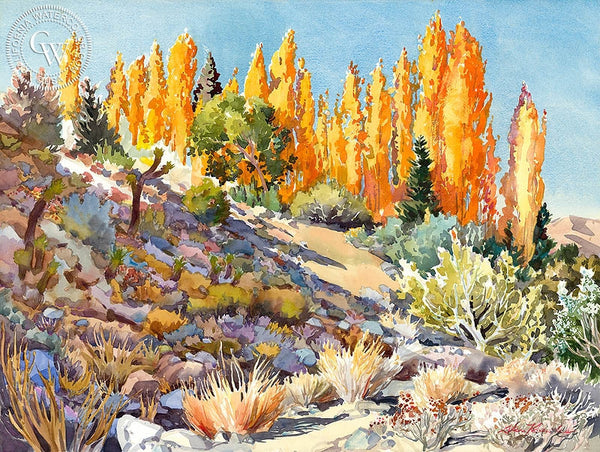The Meditation Garden, California art by Glen Knowles. HD giclee art prints for sale at CaliforniaWatercolor.com - original California paintings, & premium giclee prints for sale