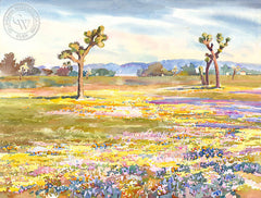 Vibrant Desert Bloom, a California watercolor painting by Glen Knowles. HD giclee art prints for sale at CaliforniaWatercolor.com - original California paintings, & premium giclee prints for sale