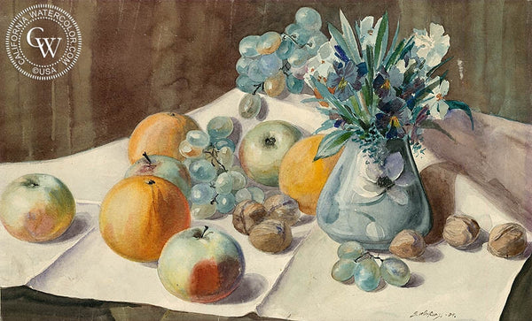 Still Life, 1904, California art by Gunnar Widforss. HD giclee art prints for sale at CaliforniaWatercolor.com - original California paintings, & premium giclee prints for sale