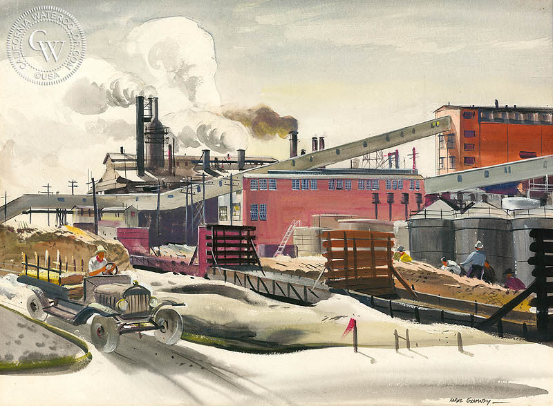 Industrial Scene, c. 1930s, art by Hardie Gramatky – California