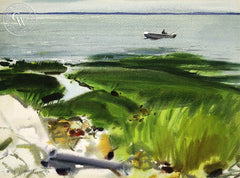 The Fisherman, (Westport), 1969, California art by Hardie Gramatky. HD giclee art prints for sale at CaliforniaWatercolor.com - original California paintings, & premium giclee prints for sale