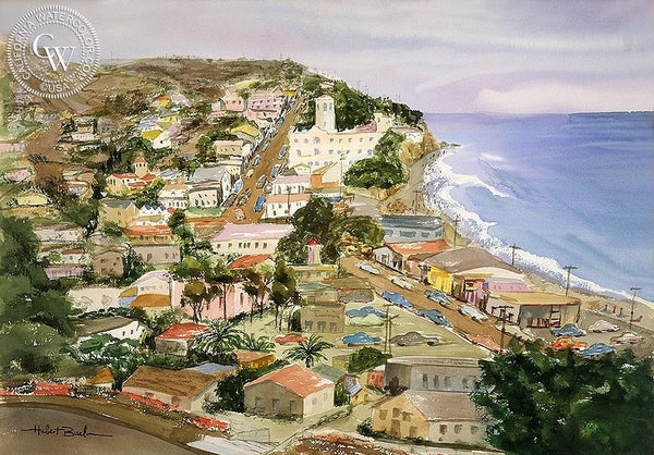 Laguna Beach, California art by Hubert Buel. HD giclee art prints for sale at CaliforniaWatercolor.com - original California paintings, & premium giclee prints for sale