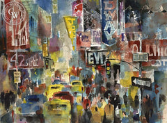 Jack Laycox - Broadway Moment - California art - fine art print for sale, giclee watercolor print - Californiawatercolor.com