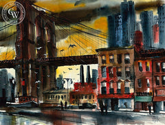 Jack Laycox - Brooklyn Bridge - California art - Californiawatercolor.com