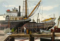 Drydock, California art by Jake Lee. HD giclee art prints for sale at CaliforniaWatercolor.com - original California paintings, & premium giclee prints for sale