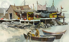 Monterey, California art by Jake Lee. HD giclee art prints for sale at CaliforniaWatercolor.com - original California paintings, & premium giclee prints for sale
