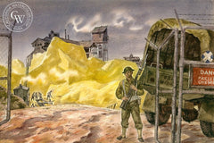 Weapons of War, 1942, California art by James Hollins Patrick. HD giclee art prints for sale at CaliforniaWatercolor.com - original California paintings, & premium giclee prints for sale