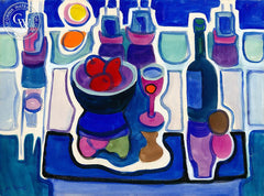 The Fruit Bowl, California art by Jo Rebert. HD giclee art prints for sale at CaliforniaWatercolor.com - original California paintings, & premium giclee prints for sale