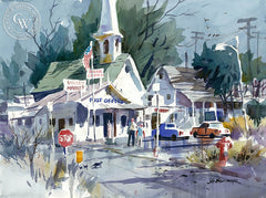 Valley Market, California art by John Bohnenberger. HD giclee art prints for sale at CaliforniaWatercolor.com - original California paintings, & premium giclee prints for sale