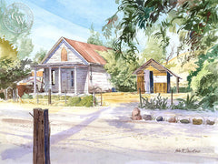 Old House, California art by John Norman Stewart. HD giclee art prints for sale at CaliforniaWatercolor.com - original California paintings, & premium giclee prints for sale