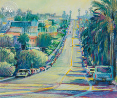 East on Orchard Street, California art by Ken Goldman. HD giclee art prints for sale at CaliforniaWatercolor.com - original California paintings, & premium giclee prints for sale