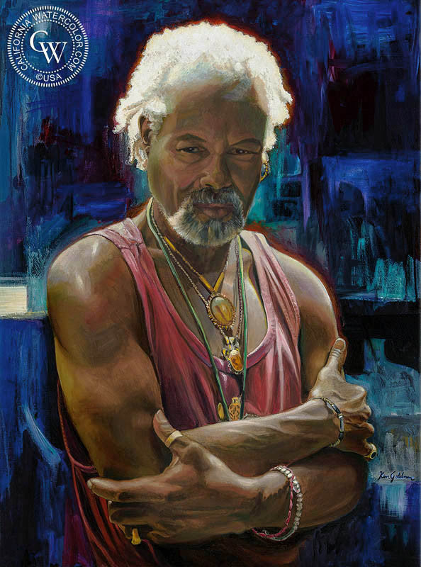 Pauolo Cristobal, oil painting by Ken Goldman (American art). Original painting by California Watercolor for wall decor.