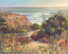 Sunset Cliffs Vista, a California oil painting by Ken Goldman. HD giclee art prints for sale at CaliforniaWatercolor.com - original California paintings, & premium giclee prints for sale