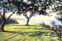 Torrey Pines Shadows, a California pastel painting by Ken Goldman. HD giclee art prints for sale at CaliforniaWatercolor.com - original California paintings, & premium giclee prints for sale