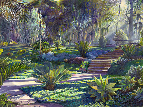 Smith Garden, 1996, California art by Ken Goldman. HD giclee art prints for sale at CaliforniaWatercolor.com - original California paintings, & premium giclee prints for sale