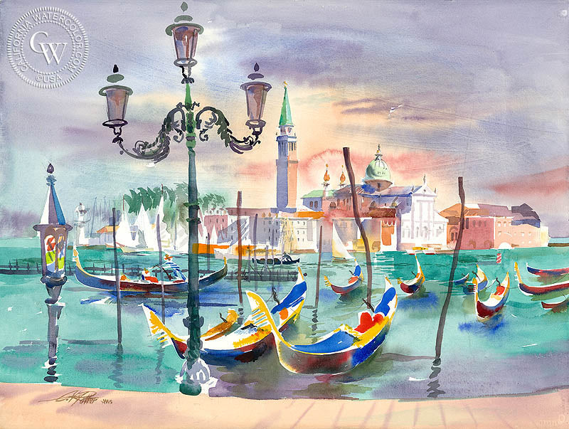 Venice from the Piazetta, art by Ken Potter – California Watercolor