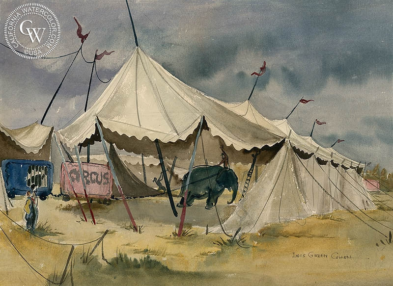circus tent art Circus, art by Lois Green Cohen – California Watercolor