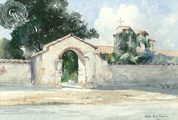 Mission, California art by Marjorie Ransom Cummins. HD giclee art prints for sale at CaliforniaWatercolor.com - original California paintings, & premium giclee prints for sale