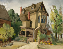 Old House, California art by Mildred Wilkin. HD giclee art prints for sale at CaliforniaWatercolor.com - original California paintings, & premium giclee prints for sale