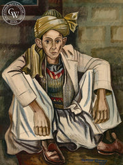 Indian Boy, 1944, California art by Milford Zornes. HD giclee art prints for sale at CaliforniaWatercolor.com - original California paintings, & premium giclee prints for sale