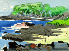 Hawaii, c. 1940, California art by Millard Sheets. HD giclee art prints for sale at CaliforniaWatercolor.com - original California paintings, & premium giclee prints for sale