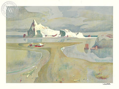 Millard Sheets - Island Sky, c. 1970's - California art - fine art print for sale, giclee watercolor print - Californiawatercolor.com