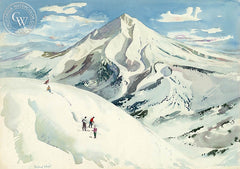 Mount Hood, Near Portland, 1955, California art by Millard Sheets. HD giclee art prints for sale at CaliforniaWatercolor.com - original California paintings, & premium giclee prints for sale