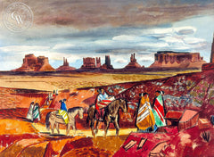 Navajo Country, c. 1950's, California art by Millard Sheets. HD giclee art prints for sale at CaliforniaWatercolor.com - original California paintings, & premium giclee prints for sale