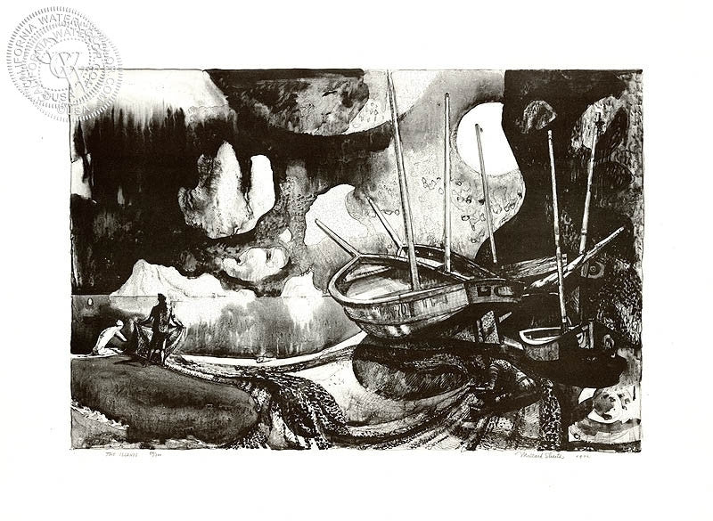 Millard Sheets - The Islands, 1972 - California art - fine art print for sale, giclee watercolor print - Californiawatercolor.com
