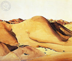Walnut Creek Canyon, c. 1940's, California art by Millard Sheets. HD giclee art prints for sale at CaliforniaWatercolor.com - original California paintings, & premium giclee prints for sale