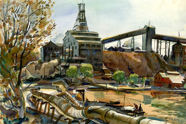 Arizona Mine, California art by Phil Dike. HD giclee art prints for sale at CaliforniaWatercolor.com - original California paintings, & premium giclee prints for sale