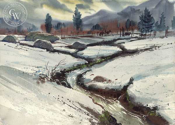 Mammoth Valley, California art by Ralph Hulett. HD giclee art prints for sale at CaliforniaWatercolor.com - original California paintings, & premium giclee prints for sale