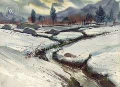 Mammoth Valley, California art by Ralph Hulett. HD giclee art prints for sale at CaliforniaWatercolor.com - original California paintings, & premium giclee prints for sale