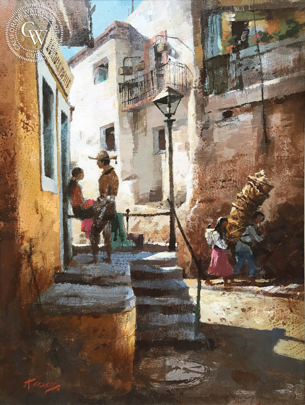 Rendezvous, oil painting by Richmond Kelsey (American art). Original painting by California Watercolor for wall decor.