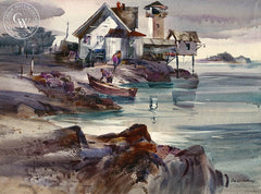 Northport, California art by Robert E. Wood. HD giclee art prints for sale at CaliforniaWatercolor.com - original California paintings, & premium giclee prints for sale