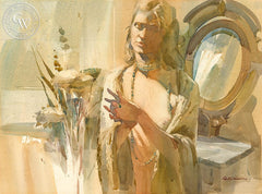 Pensive, California art by Robert E. Wood. HD giclee art prints for sale at CaliforniaWatercolor.com - original California paintings, & premium giclee prints for sale