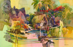 Tropical Light, California art by Robert E. Wood. HD giclee art prints for sale at CaliforniaWatercolor.com - original California paintings, & premium giclee prints for sale