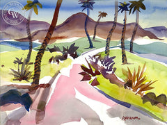 Desert Falls Country Club, California art by Ron Hanner. HD giclee art prints for sale at CaliforniaWatercolor.com - original California paintings, & premium giclee prints for sale