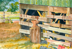 McCanless Ranch, South Kona, Hawaii, California art by Steve Santmyer. HD giclee art prints for sale at CaliforniaWatercolor.com - original California paintings, & premium giclee prints for sale