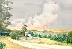 Pauma Valley Barn, California art by Steve Santmyer. HD giclee art prints for sale at CaliforniaWatercolor.com - original California paintings, & premium giclee prints for sale